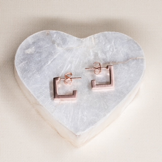 Rose Gold Geometric Earrings