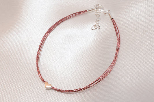 Dusty Rose Silk Bracelet MYRA