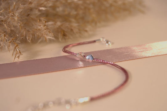 Dusty Rose Silk Bracelet MYRA