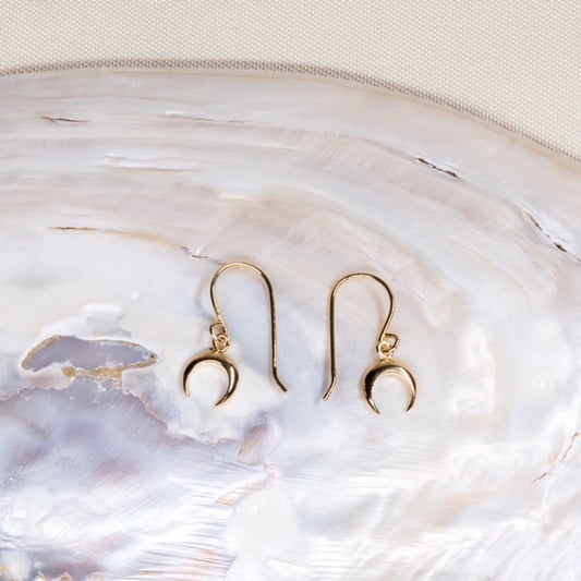 Half Moon Gold Plated Earrings