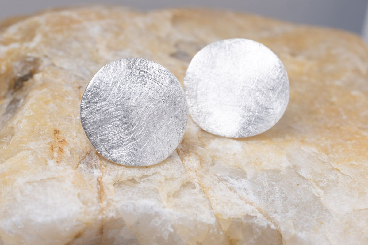 Ice Frosted Silver Earrings