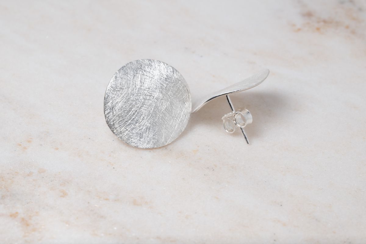 Ice Frosted Silver Earrings